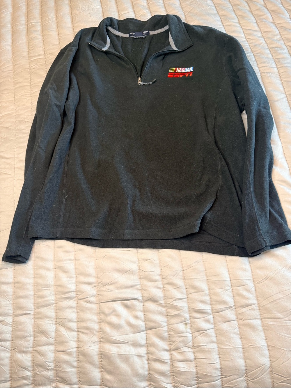 Signature Black Quarter-Zip Men’s Pullover with NASCAR Logo